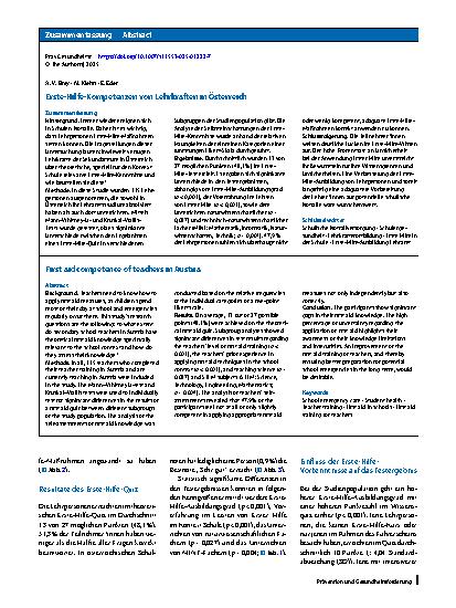 Vorschauseite 3: Erste-Hilfe-Kompetenzen von Lehrkräften in Österreich