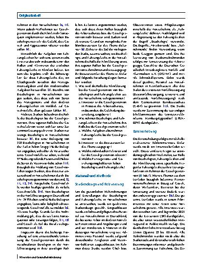Vorschauseite 2: Gewaltprävention in Notaufnahmen – eine qualitative Studie aus Deutschland zur Rolle von Klinikleitung, Führungskräften und Beschäftigten