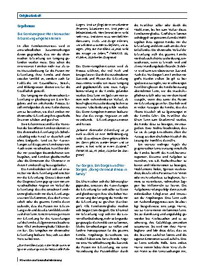 Vorschauseite 4: Familiengesundheit: Wenn ein Elternteil körperlich schwerwiegend chronisch krank ist