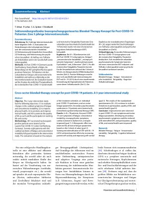 Vorschauseite 3: Sektorenübergreifendes beanspruchungsgesteuertes Blended-Therapy-Konzept für Post-COVID-19-Patienten