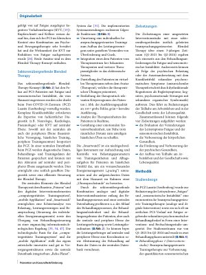 Vorschauseite 4: Sektorenübergreifendes beanspruchungsgesteuertes Blended-Therapy-Konzept für Post-COVID-19-Patienten