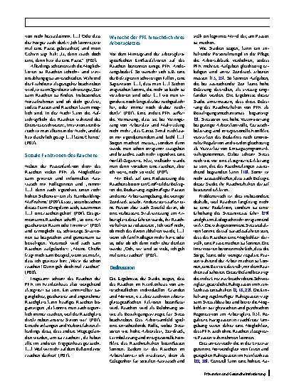 Vorschauseite 5: „Auf der Arbeit schmeckt es immer“ – Gründe für das Rauchen von Pflegefachkräften im Krankenhaus: Ergebnisse einer qualitativen Studie