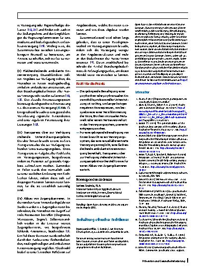 Vorschauseite 5: Gesundheitsversorgung beziehungsorientiert denken – strukturelle Voraussetzungen für die gelingende Bewältigung von Krisen