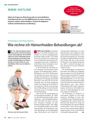 Vorschauseite 1: Wie rechne ich Hämorrhoiden-Behandlungen ab?