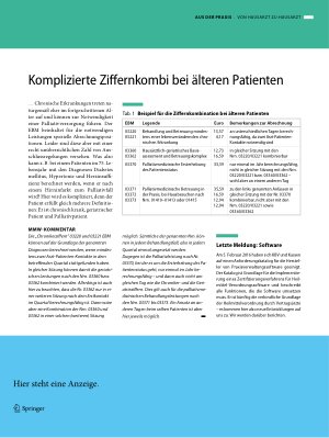 Vorschauseite 1: Komplizierte Ziffernkombi bei älteren Patienten