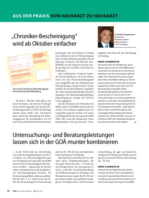 Vorschauseite 1: „Chroniker-Bescheinigung“ wird ab Oktober einfacher