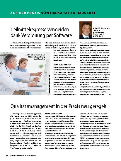 Vorschauseite 1: Heilmittelregresse vermeiden dank Verordnung per Software