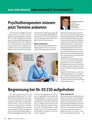 Vorschauseite 1: Psychotherapeuten müssen jetzt Termine anbieten