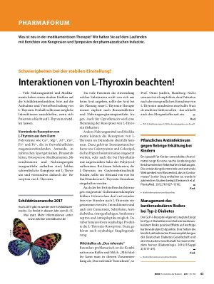 Vorschauseite 1: Interaktionen von L-Thyroxin beachten!