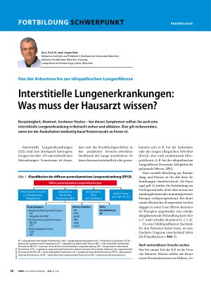 Vorschauseite 1: Interstitielle Lungenerkrankungen: Was muss der Hausarzt wissen?