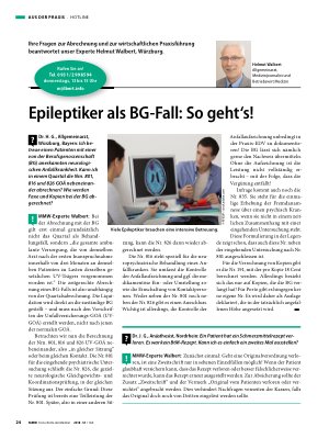 Vorschauseite 1: Epileptiker als BG-Fall: So geht’s!