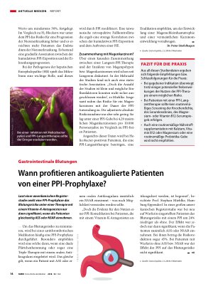 Vorschauseite 1: Wann profitieren antikoagulierte Patienten von einer PPI-Prophylaxe?