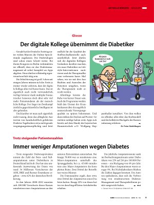 Vorschauseite 1: Immer weniger Amputationen wegen Diabetes