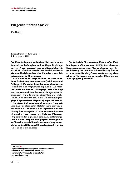 Vorschauseite 1: Pflegende werden Master