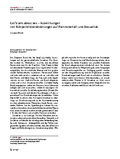 Vorschauseite 1: Let’s talk about sex
