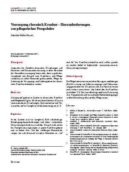 Vorschauseite 1: Versorgung chronisch Kranker
