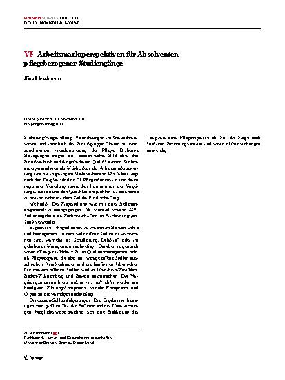 Vorschauseite 1: V5 Arbeitsmarktperspektiven