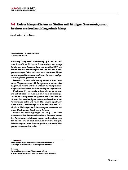 Vorschauseite 1: V4 Beleuchtunsgstärken