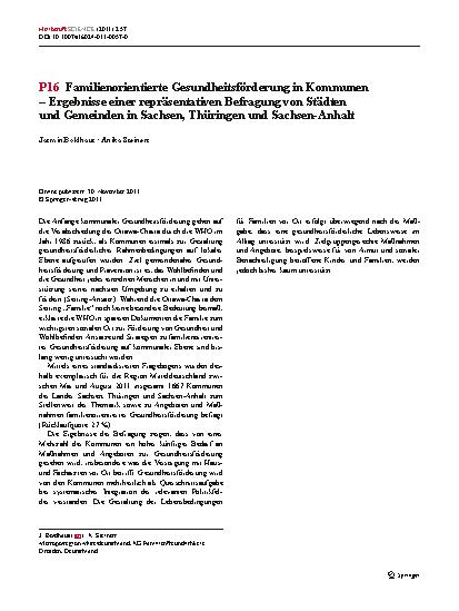 Vorschauseite 1: P16 Familienorientierte Gesundheitsfpderung in Kommunen