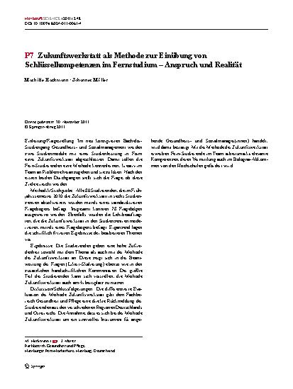 Vorschauseite 1: P7 Zukunftswerkstatt