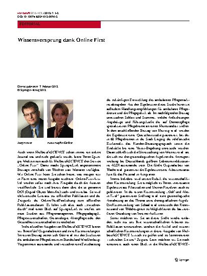 Vorschauseite 1: Wissensvorsprung dank Online First