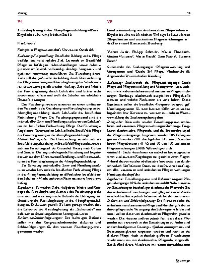 Vorschauseite 3: HeilberufeSCIENCE-Symposium 2012 – Abstracts der Vorträge