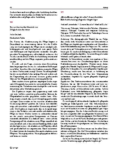 Vorschauseite 4: HeilberufeSCIENCE-Symposium 2012 – Abstracts der Vorträge