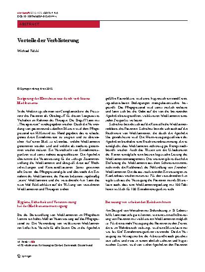 Vorschauseite 1: Vorteile der Verblisterung