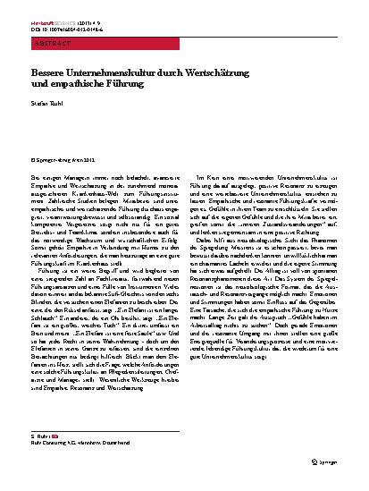 Vorschauseite 1: Bessere Unternehmenskultur durch Wertschätzung und empathische Führung
