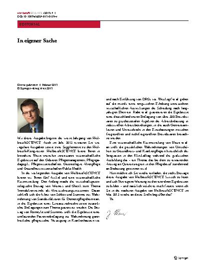 Vorschauseite 1: In eigener Sache
