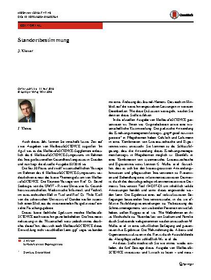 Vorschauseite 1: Standortbestimmung