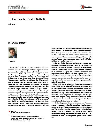 Vorschauseite 1: Gut vorbereitet für den Notfall?