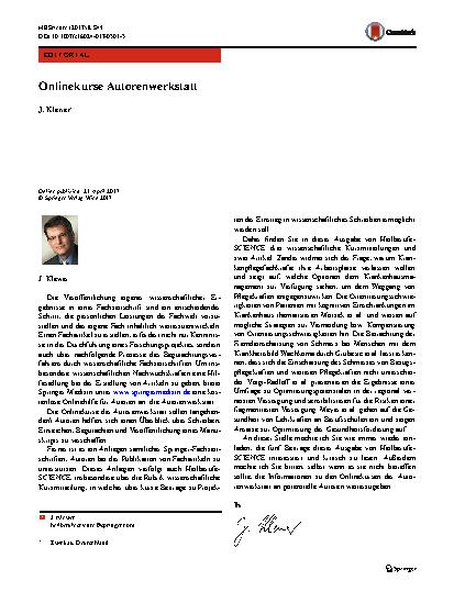 Vorschauseite 1: Onlinekurse Autorenwerkstatt