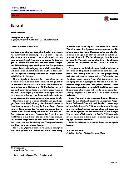 Vorschauseite 1: Editorial