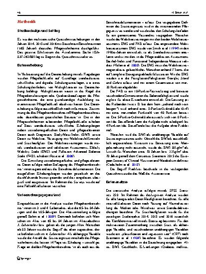 Vorschauseite 3: Prädiktoren von Sturzereignissen in Pflegewohnheimen: eine Querschnittsstudie in Deutschland