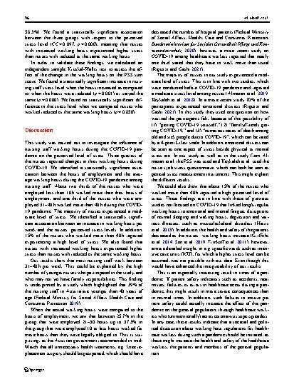 Vorschauseite 5: Influence of nursing staff working hours on stress levels during the COVID-19 pandemic