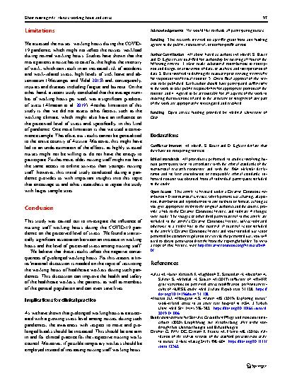 Vorschauseite 6: Influence of nursing staff working hours on stress levels during the COVID-19 pandemic