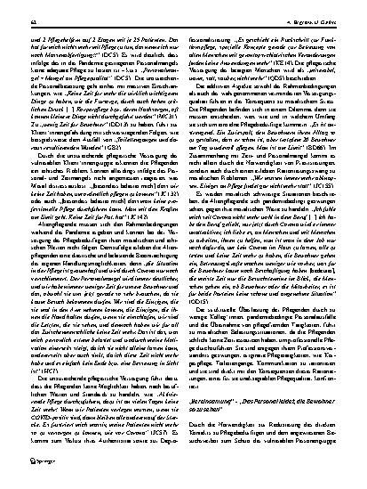 Vorschauseite 4: „Ich stehe jeden Dienst mit mir selbst im Konflikt“ – „Moral distress“ bei Altenpflegenden während der COVID-19-Pandemie