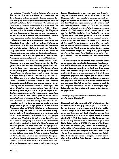 Vorschauseite 6: „Ich stehe jeden Dienst mit mir selbst im Konflikt“ – „Moral distress“ bei Altenpflegenden während der COVID-19-Pandemie