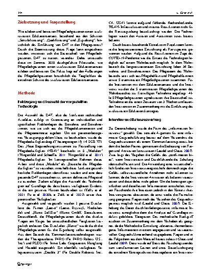 Vorschauseite 3: Identifikation von lernfördernden Maßnahmen zur Einführung von digitalen und assistiven Technologien (DAT) in Prozesse der pflegerischen Versorgung: eine qualitative Studie