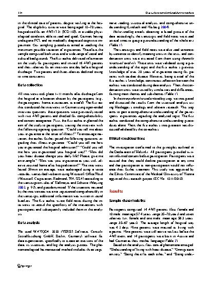 Vorschauseite 5: Exploring patients’ and relatives’ needs following acute myocardial infarction—A qualitative study