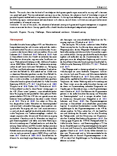 Vorschauseite 2: Wissensstand und Informationsbedarfe von Pflegefachkräften zum Hygienemanagement in Wohngemeinschaften der außerklinischen Intensivpflege