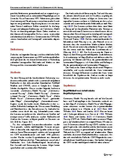 Vorschauseite 3: Dimensionen und konzeptuelle Merkmale des Community Health Nursing