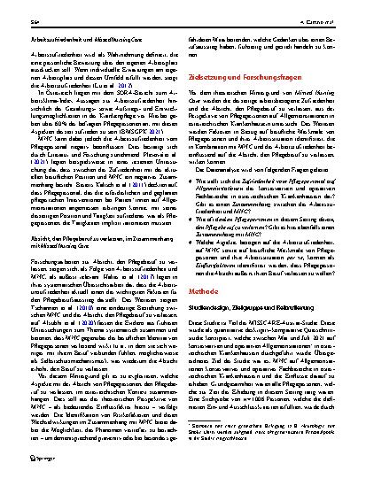 Vorschauseite 4: Die MISSCARE-Austria-Studie – Teil III