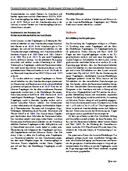 Vorschauseite 3: Patientenzufriedenheit mit Anästhesieleistungen – Überarbeitung und Validierung eines Fragebogens