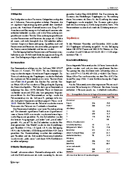 Vorschauseite 4: Patientenzufriedenheit mit Anästhesieleistungen – Überarbeitung und Validierung eines Fragebogens