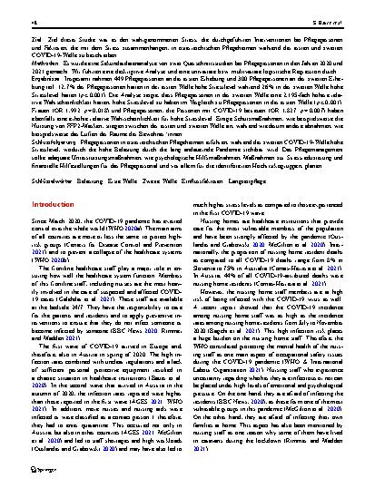 Vorschauseite 2: Stress among nursing staff and interventions in Austrian nursing homes