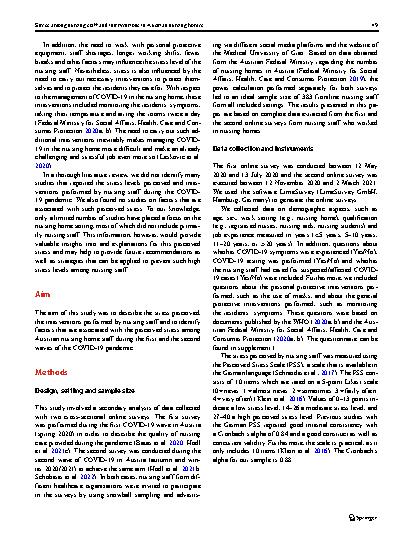Vorschauseite 3: Stress among nursing staff and interventions in Austrian nursing homes