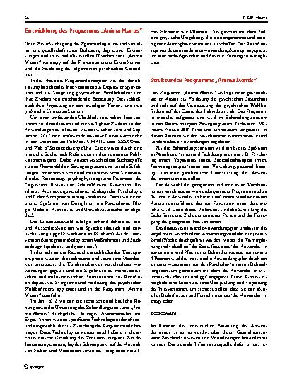 Vorschauseite 3: Multisensorische Stimulation und psychische Gesundheit – „Anima Mentis“ ein evidenzbasiertes Praxisprojekt