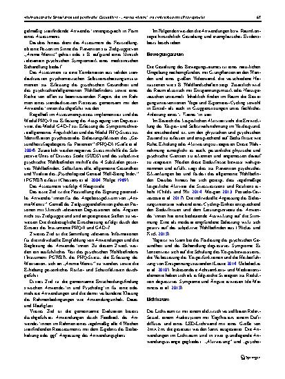 Vorschauseite 4: Multisensorische Stimulation und psychische Gesundheit – „Anima Mentis“ ein evidenzbasiertes Praxisprojekt